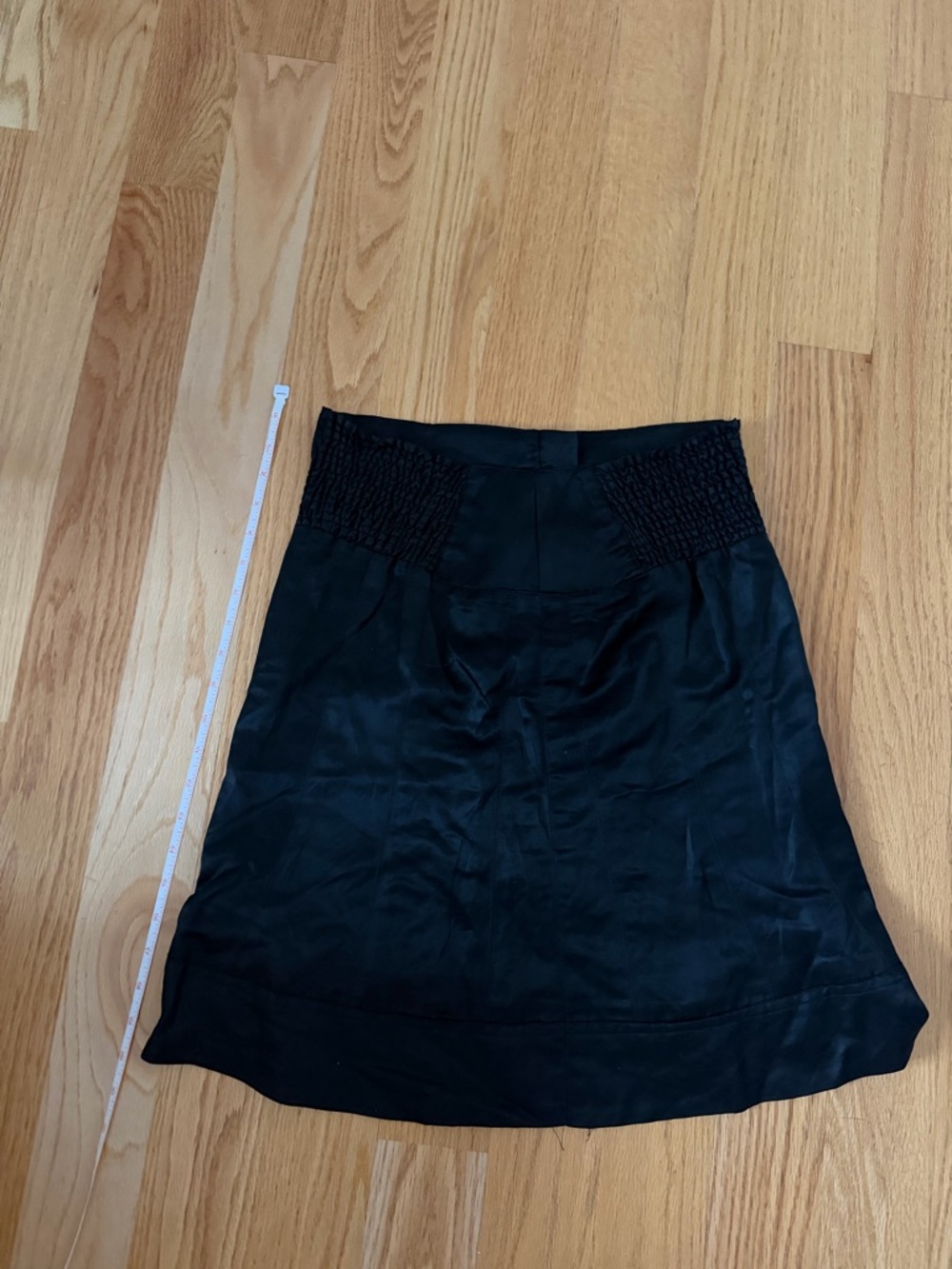 CNC Costume National Black A-Line Skirt with Smocked Waist
